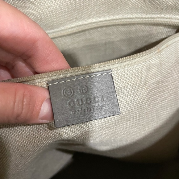 Gucci Guccissima gray leather tote bag with strap 449656 - Picture 9 of 16